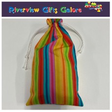 Marble Bag - Rainbow Stripes 1 (marbles sold separately)